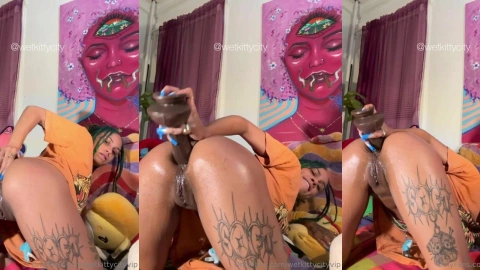 Kitty Marie's Dildo Anal Session