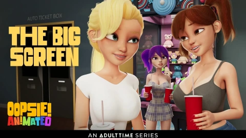 Large Tits Milf on Big Screen Show