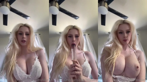 Msfiiire JOI with Glass Dildo