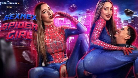 Spider-themed fun with a captivating Spidergirl
