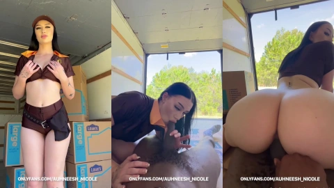 Auhneesh Nicole BBC Fuck in Delivery Truck