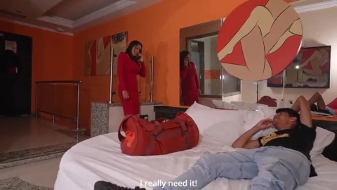 Step-son sharing bed - Hotel encounter